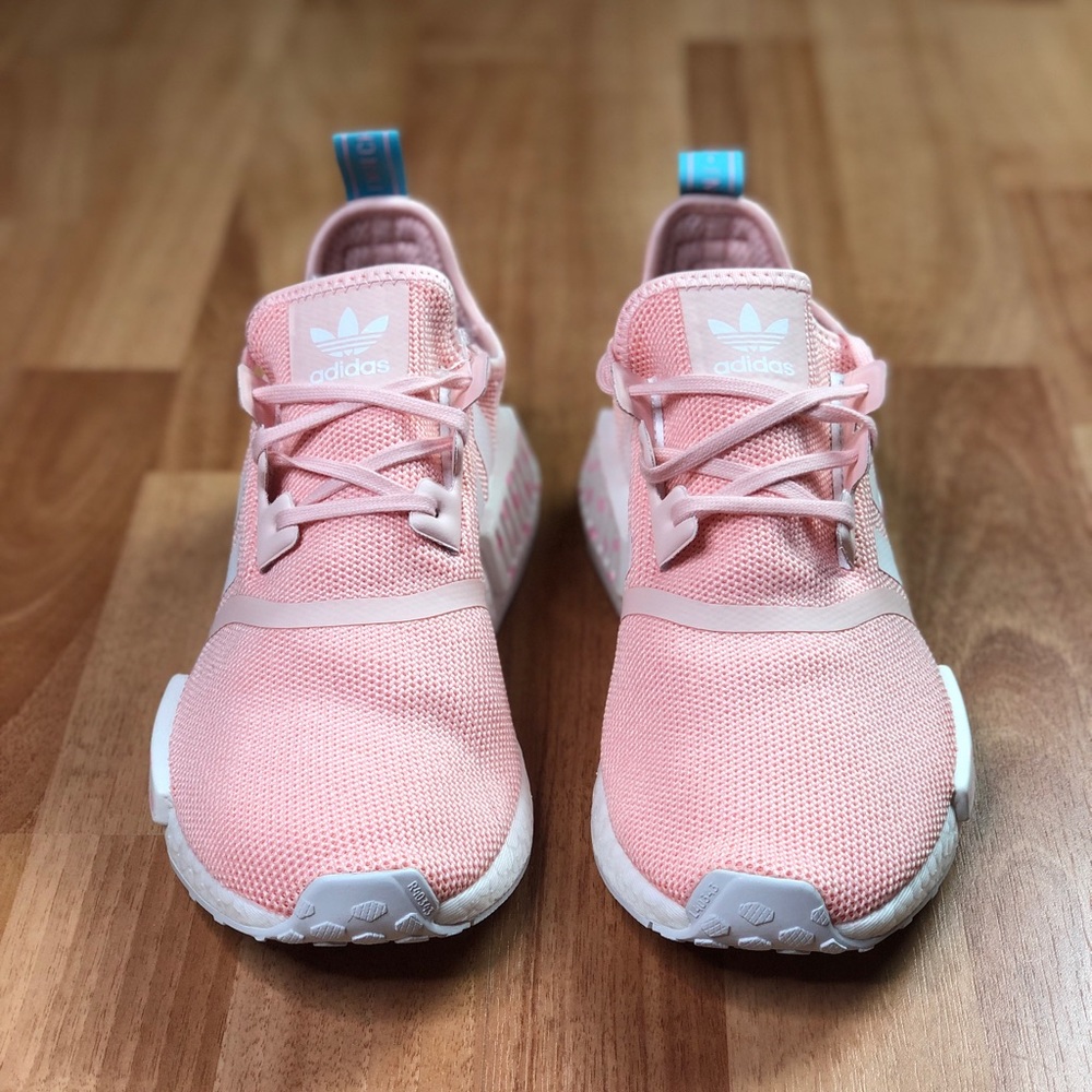 adidas Women's Light Pink and White Athletic Sneakers - Picture 9 of 13